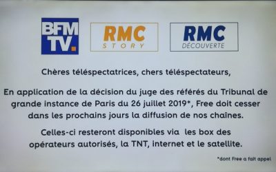 Altice exige le retrait de BFM TV et RMC sur les Freebox