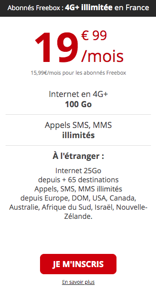 Pour moins de 20€, Free vous fait profiter d'une magnifie enveloppe de data en France et à l'étranger