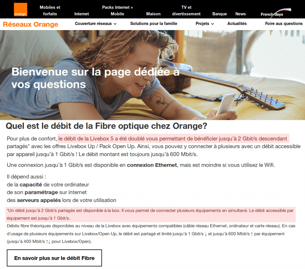 Orange a dévoilé par erreur les débits de sa future Livebox 5