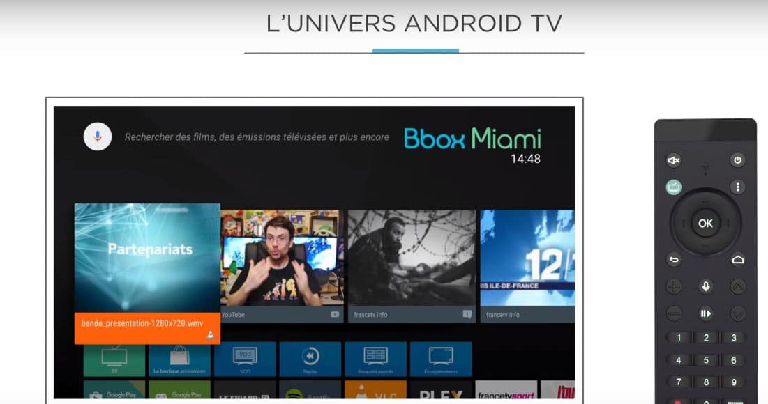 Bbox ou Bbox Miami : interface Android TV
