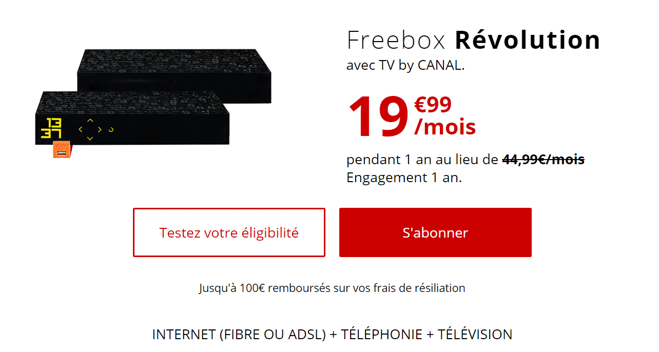 Vente privée Freebox Révolution