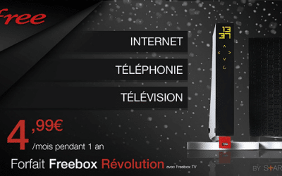 La Freebox Révolution à 4.99€/mois pendant 1 an sur Vente Privée
