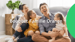 Bouquet famille orange