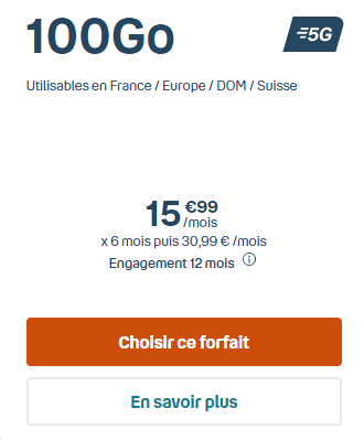 Forfait 100 Go Bouygues Télécom