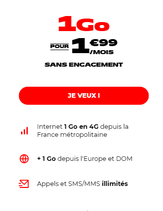 Forfait sans internet NRJ Mobile