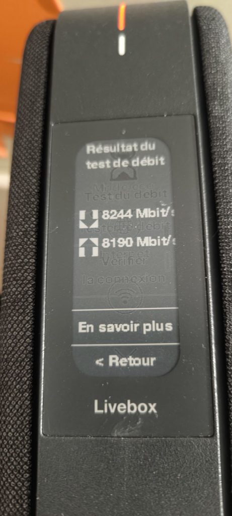 test débit livebox 7