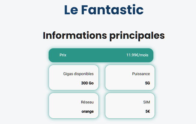 Forfait 5G Fantastic YouPrice