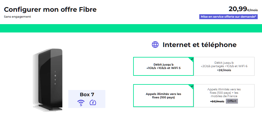 RED Box Fibre Box internet étudiants