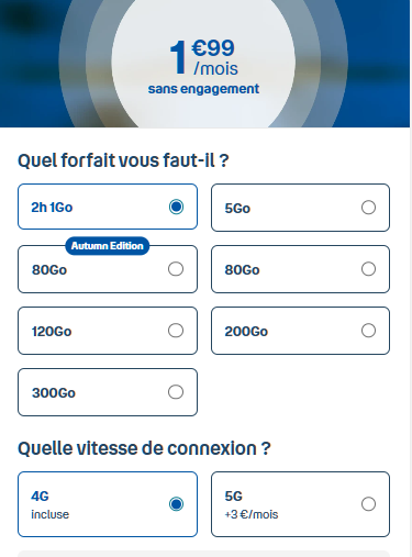 Forfait B&You 1 Go