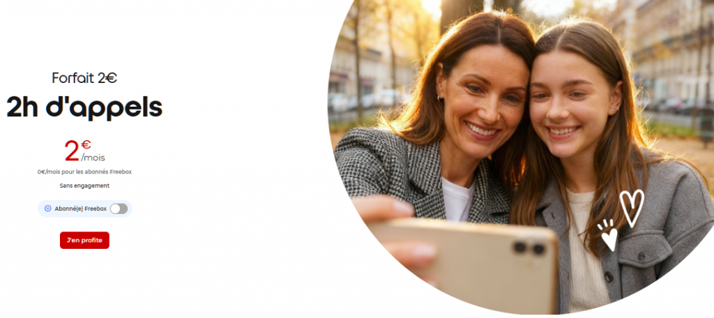 Forfait 2 euros Free