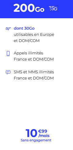 Forfait 200 Go La Poste