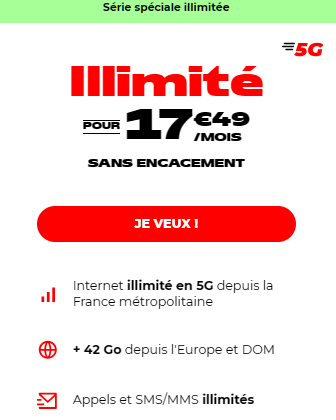 Forfait internet illimité NRJ Mobile