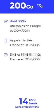 Forfait 200 Go La Poste