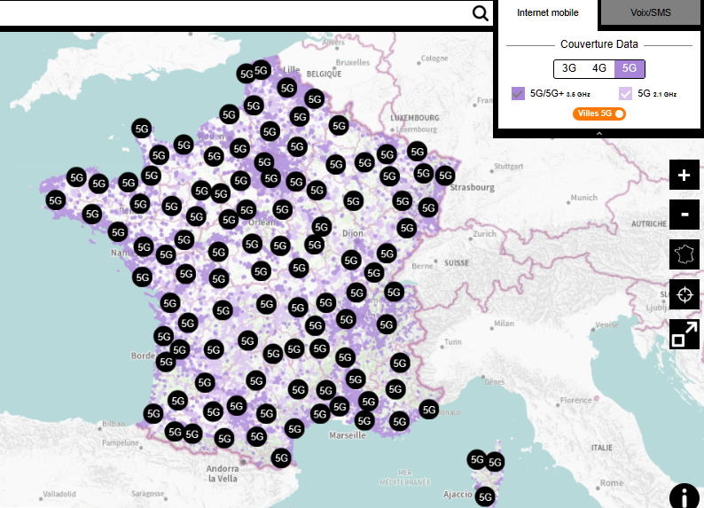 couverture 5G Orange
