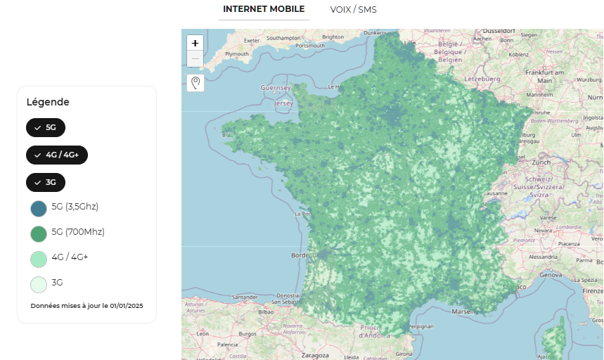 carte couverture internet free