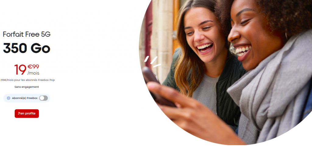 Forfait 5G Free 350 Go