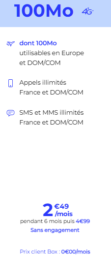 Forfait sans internet La Poste Mobile