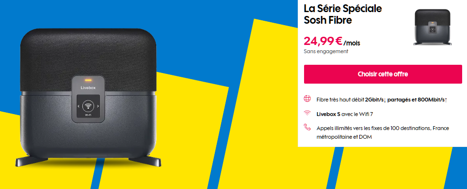 Internet pas cher Boite Sosh