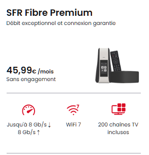 SFR Fibre Premium avec la box 10+