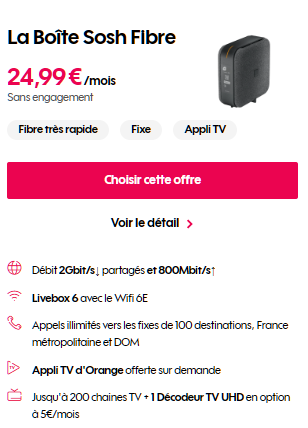 Internet sans TV Sosh