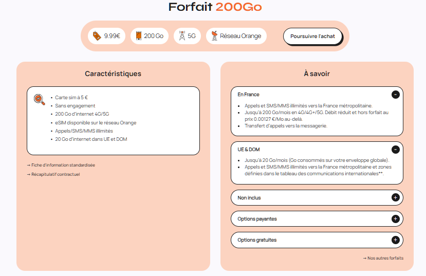 Forfait sans engagement YouPrice