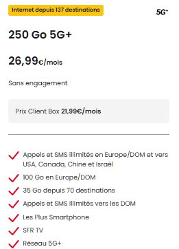 Forfait internet illimité SFR