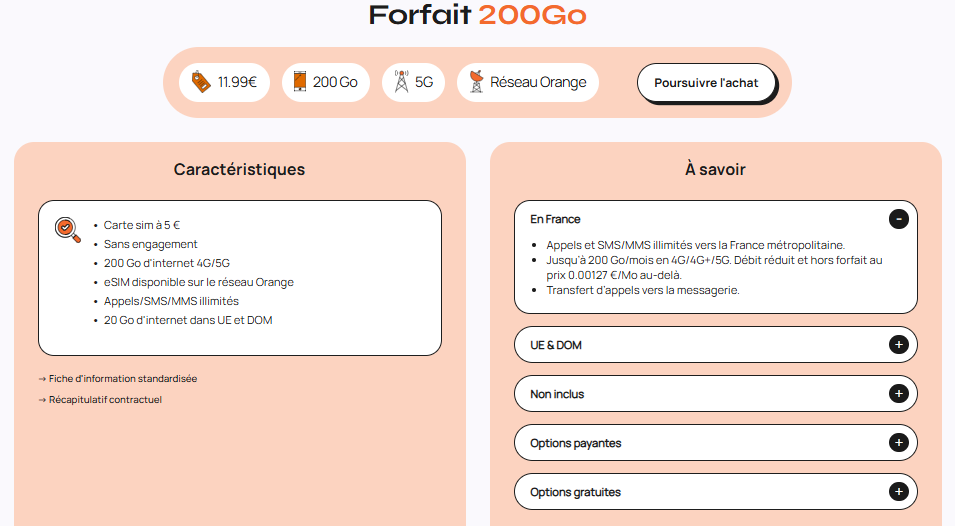 Forfait sans engagement YouPrice