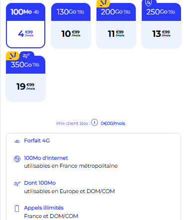Forfait sans internet La Poste Mobile
