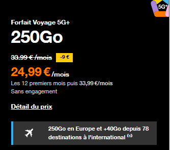 Forfait international Orange