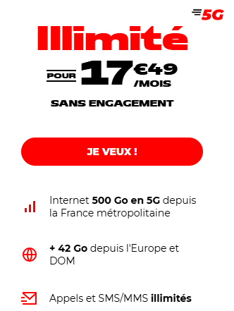 Forfait internet illimité NRJ Mobile